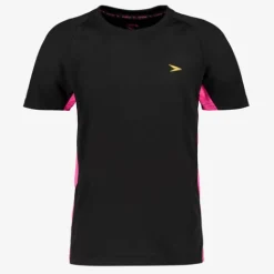 Dutchy Kinder voetbal T-shirt zwart roze Outlet