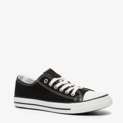 Scapino Lage canvas dames sneakers zwart Discount