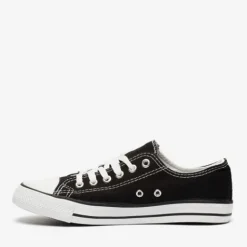 Scapino Lage canvas dames sneakers zwart Discount