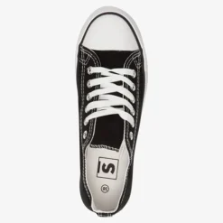 Scapino Lage canvas dames sneakers zwart Discount