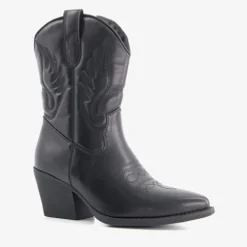 Blue Box Lage dames western boots zwart Online
