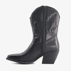 Blue Box Lage dames western boots zwart Online