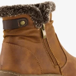 Blue Box Lage gevoerde dames boots cognac Best