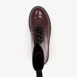 Blue Box Lak dames veterboots Bordeauxrood Clearance