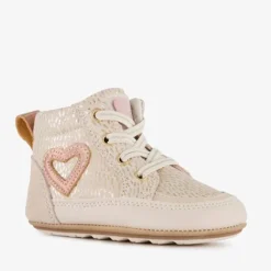 Groot Leren babyschoenen beige goud Discount