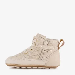 Groot Leren babyschoenen beige goud Discount