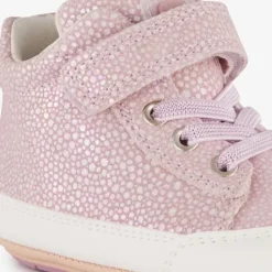 Groot Leren babyschoenen lila goud Hot