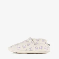 Groot Leren babyschoenen met vlinders grijs Discount