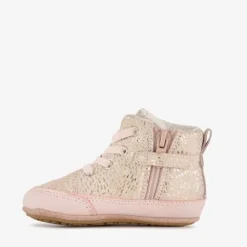 Groot Leren babyschoenen roze goud Hot