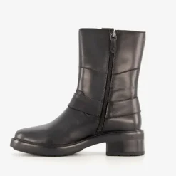 Harper Leren dames biker boots met studs zwart New