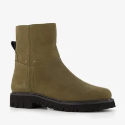 Hush Puppies Leren dames boots olijfgroen Online