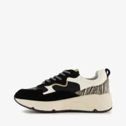 Hush Puppies Leren dames dad sneakers zebraprint Outlet