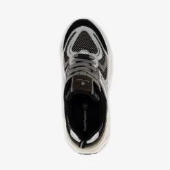 Hush Puppies Leren dames dad sneakers zilver zwart Online