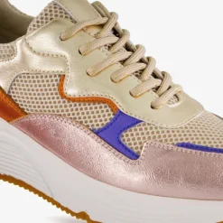 Hush Puppies Leren dames dad sneakers metallic Sale