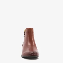 Hush Puppies Leren dames enkellaarsjes cognac Hot