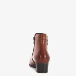Hush Puppies Leren dames enkellaarsjes cognac Hot