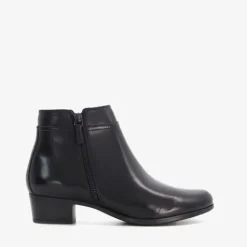 Hush Puppies Leren dames enkellaarsjes met hak Sale