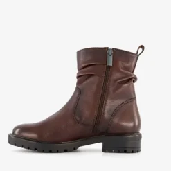 Hush Puppies Leren dames enkellaarsjes bruin Clearance