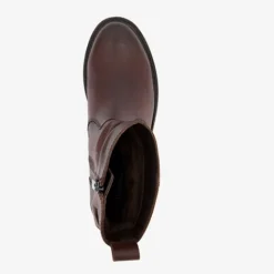 Hush Puppies Leren dames enkellaarsjes bruin Clearance