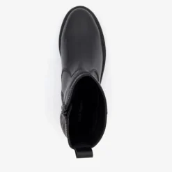 Hush Puppies Leren dames enkellaarsjes zwart Hot