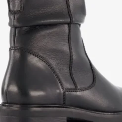 Hush Puppies Leren dames enkellaarsjes zwart Hot