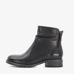 Hush Puppies Leren dames enkellaarsjes zwart Online