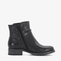 Hush Puppies Leren dames enkellaarsjes zwart Online