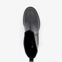 Harper Leren dames enkellaarsjes met hak Discount