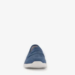 Hush Puppies Leren dames instapper blauw Outlet
