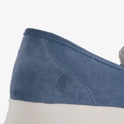 Hush Puppies Leren dames instapper blauw Outlet