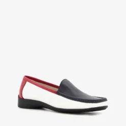 Hush Puppies Leren dames mocassins wit blauw Sale