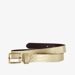 Scapino Leren dames riem slangenprint goud Outlet