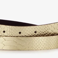 Scapino Leren dames riem slangenprint goud Outlet
