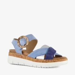 Hush Puppies Leren dames sandalen blauw New