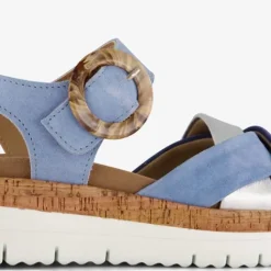 Hush Puppies Leren dames sandalen blauw New