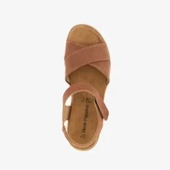 Hush Puppies Leren dames sandalen cognac Online