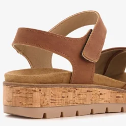 Hush Puppies Leren dames sandalen cognac Online