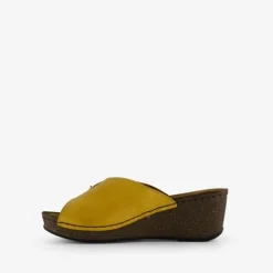 Hush Puppies Leren dames sandalen geel