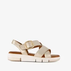 Hush Puppies Leren dames sandalen goud Online