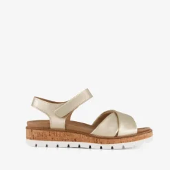 Hush Puppies Leren dames sandalen goud
