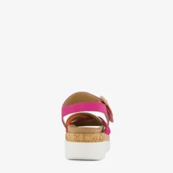 Hush Puppies Leren dames sandalen roze oranje Best