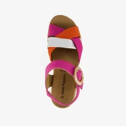 Hush Puppies Leren dames sandalen roze oranje Best
