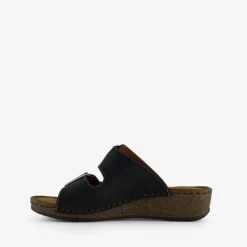 Hush Puppies Leren dames sandalen zwart