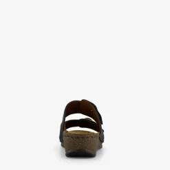 Hush Puppies Leren dames sandalen zwart