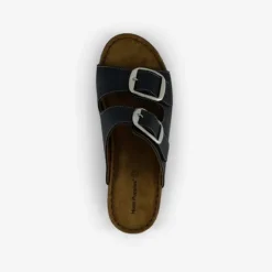 Hush Puppies Leren dames sandalen zwart