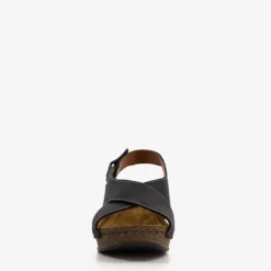 Hush Puppies Leren dames sleehak sandalen zwart Discount