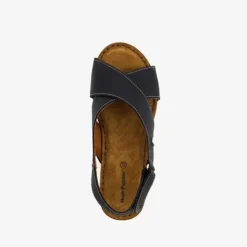 Hush Puppies Leren dames sleehak sandalen zwart Discount