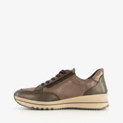 Hush Puppies Leren dames sneakers brons beige Discount