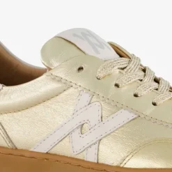 Hush Puppies Leren dames sneakers metallic goud