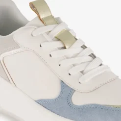 Hush Puppies Leren dames sneakers wit blauw Clearance